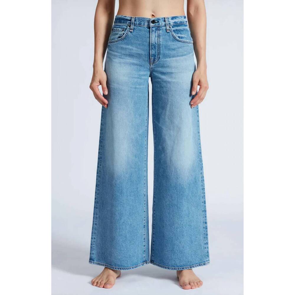 NEW ASKK NY atomic wide leg jean in blondie